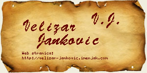 Velizar Janković vizit kartica